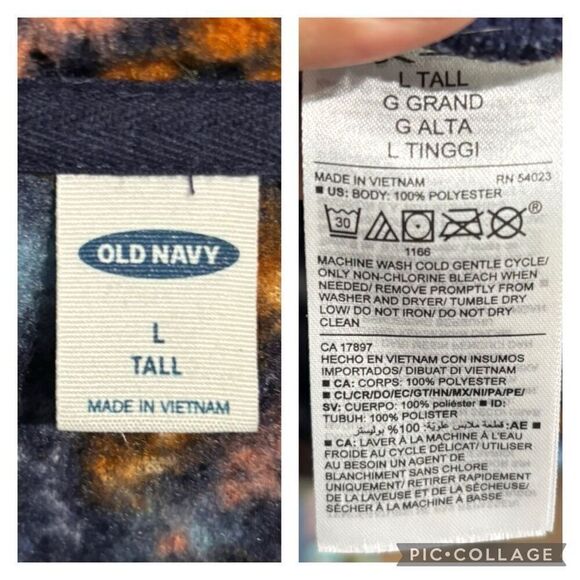 Old Navy Blue Plush Sherpa 1/4 Zip Pullover Fleece Sweatshirt Jacket Large Outdo - Picture 9 of 9